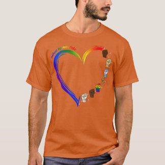 United against Hate LGB Pride Black Melanin Heart T Shirt