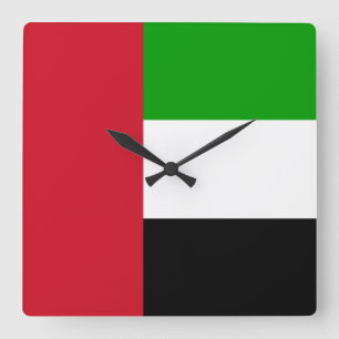 United Arab Emirates flagga Fyrkantig Klocka