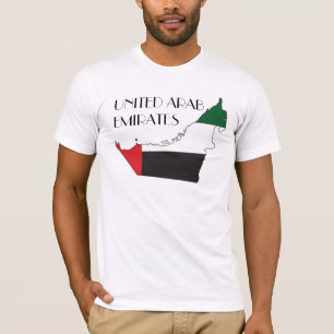 United Arab Emirates Flagga-Karta skjorta T-shirt