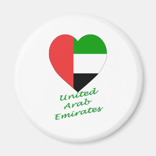 United Arab Emirates flaggahjärta Magnet