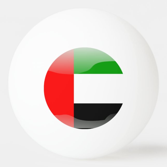 United Arab Emirates glansig flagga Pingisboll (Framsidan)