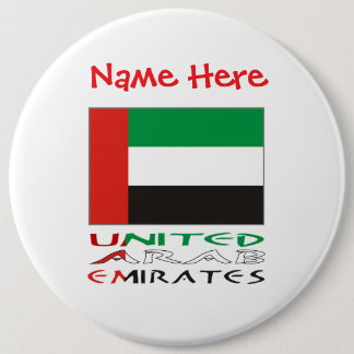 United Arab Emirates UAE Flag Red Personalize Name Knapp
