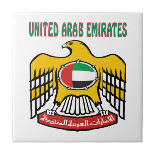 UNITED ARAB EMIRATES vapensköld Kakelplatta