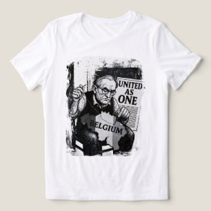 United As One - Belgium Black & White Art T-Shirt