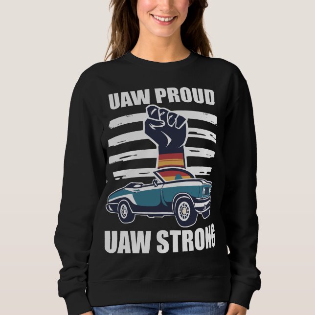 United Auto Workers Strejka UAW Union Strong T Shirt (Framsida)