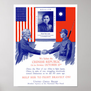 United China Relief - Världskrig II Poster