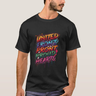 United front print prodond-hjärtan t shirt