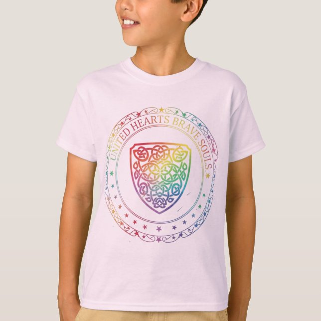 United Hearts Brave Souls T Shirt (Framsida)