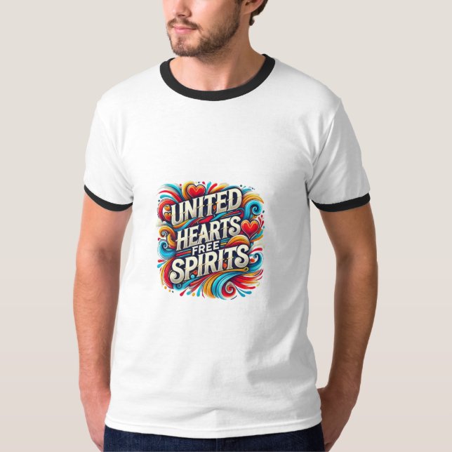 United Hearts Free Spirits T Shirt (Framsida)