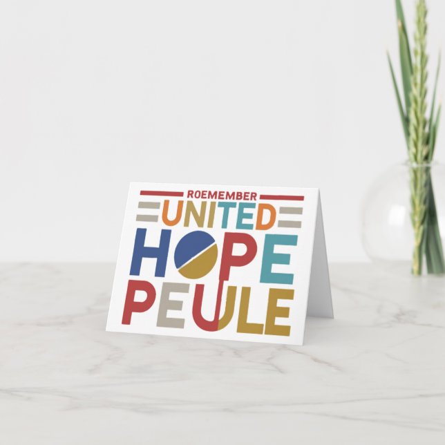 United Hope Proud People Tack Kort (Framsida)