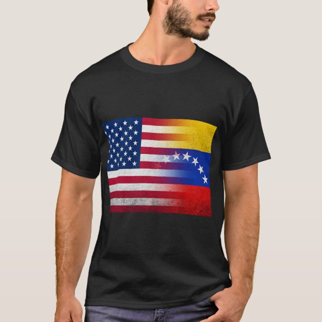 United in Freedom: A Fusion of the Flags T Shirt (Framsida)