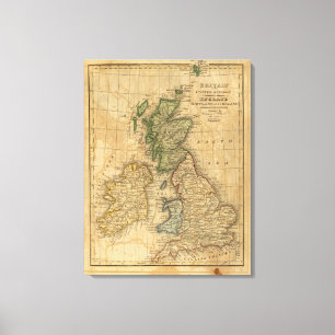 United Kingdom av England, Skottland och Irland Canvastryck