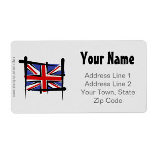 United Kingdom borstar flagga Fraktsedel