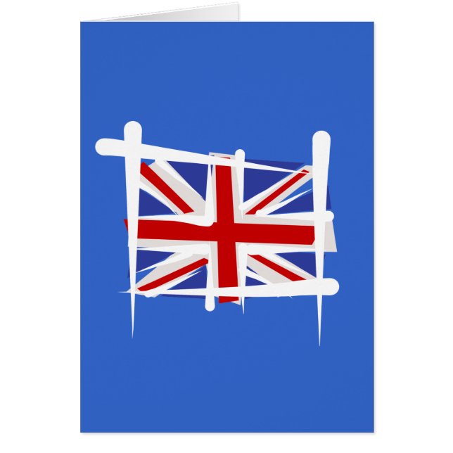 United Kingdom borstar flagga Hälsningskort (Framsidan)