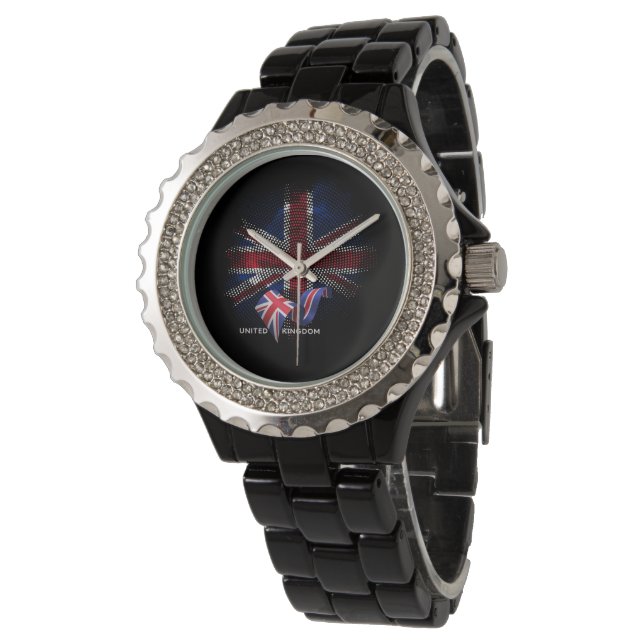 United Kingdom Flag Armbandsur (Vinklad)