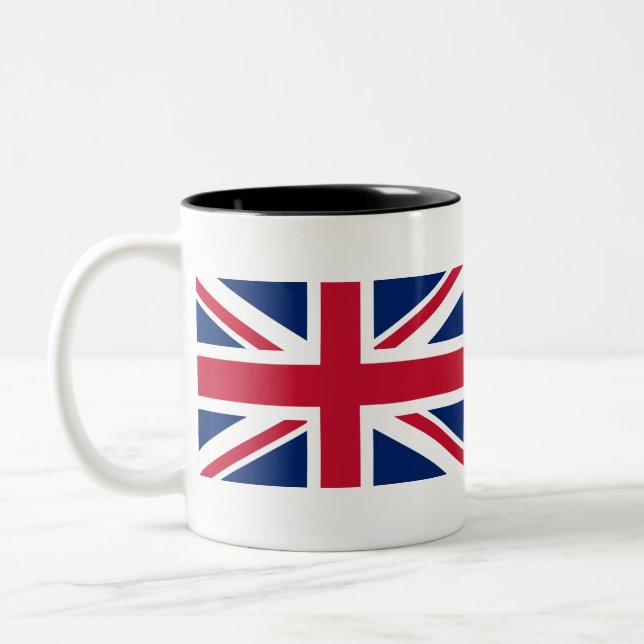 United Kingdom Flag Två-Tonad Mugg (Vänster)