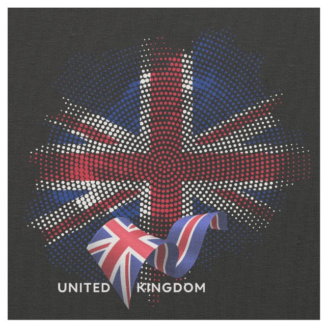 United Kingdom Flag Tyg (Närbild)