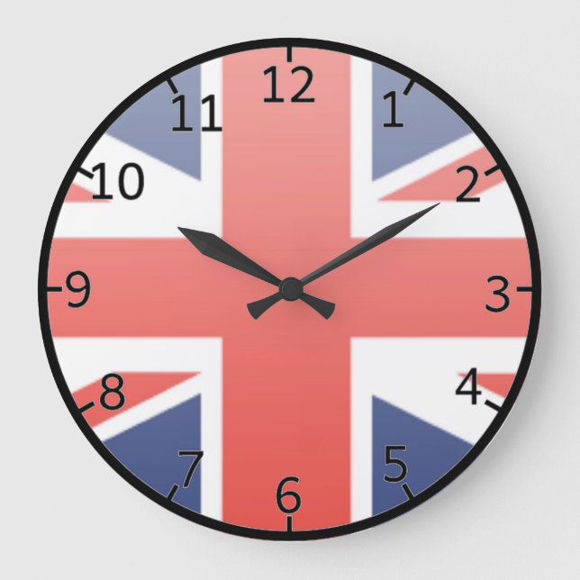 United Kingdom flagga Stor Klocka (Framsida)