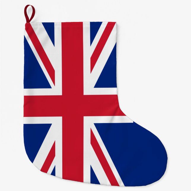 United Kingdom Flagga Union Jack Stor Julstrumpa (Framsidan)