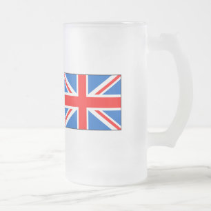 United Kingdom flaggaT-tröja och gåvor Frostat Ölglas