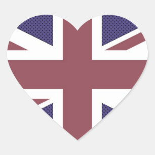 UNITED KINGDOM HJÄRTFORMAT KLISTERMÄRKE