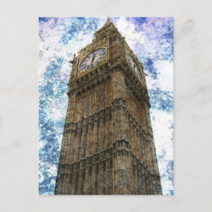 United Kingdom hus av parlamentet London stora Ben Vykort
