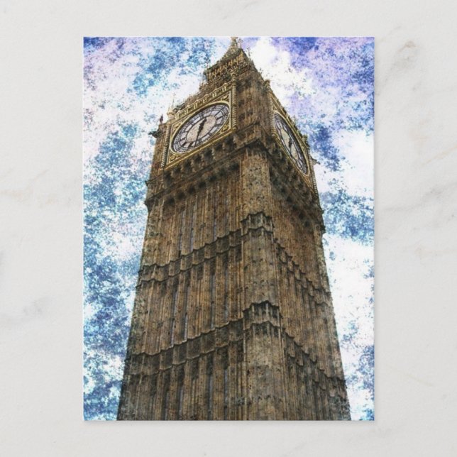 United Kingdom hus av parlamentet London stora Ben Vykort (Framsida)