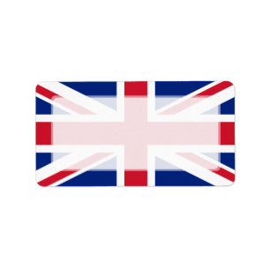 United Kingdom medborgareflagga Adressetikett