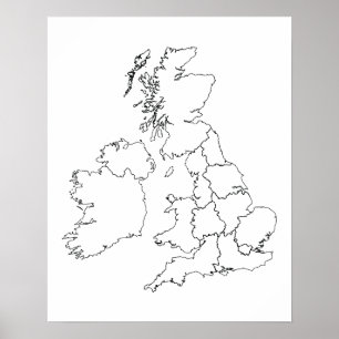United Kingdom skisserar affischen Poster