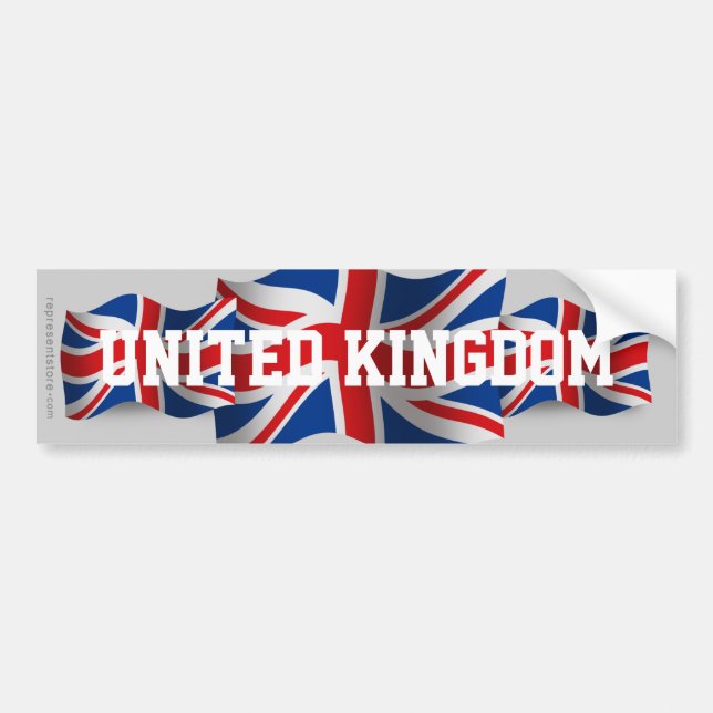 United Kingdom som vinkar flagga Bildekal (Framsidan)