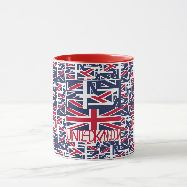 United Kingdom UK flag BY MASANSER PIXELAT Mugg (Center)