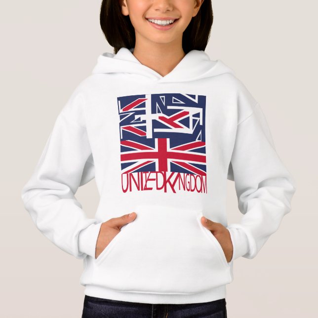 United Kingdom UK flag BY MASANSER PIXELAT T Shirt (Framsida)