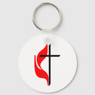United Methodist Church Kor och Flame Nyckelring