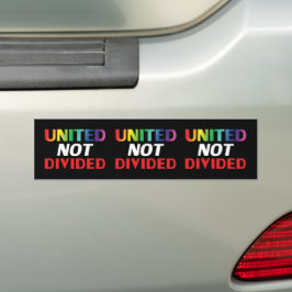 United Not Division - red, blue, lgbtq pride, blac Bildekal