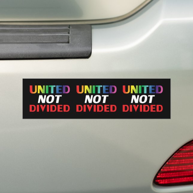 United Not Division - red, blue, lgbtq pride, blac Bildekal (På Bil)