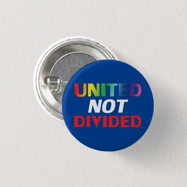 United Not Division - red, white, blue, lgbtq lgbt Knapp (Framsida & baksida)