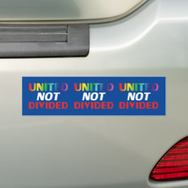 United Not Division - red, white, blue, lgbtq prid Bildekal