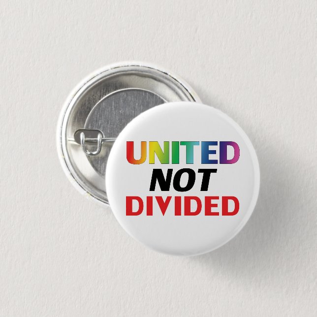 United Not Division - red, white, blue, lgbtq prid Knapp (Framsida & baksida)