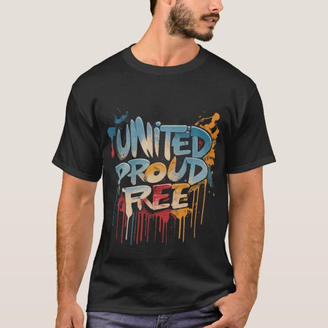 United Proud Free T Shirt (Framsida)