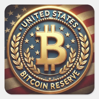 United Stated Bitcoin Reserve-klistermärke Fyrkantigt Klistermärke