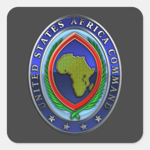 United Stater Afrika Command Fyrkantigt Klistermärke