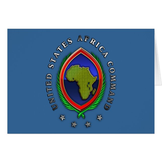 United Stater Afrika Command Hälsningskort (Framsidan Horizontal)