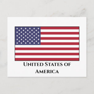 United Stater (American) Flagga Vykort