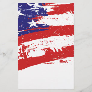 United Stater/American Star Flagga, USA/USA Brevpapper