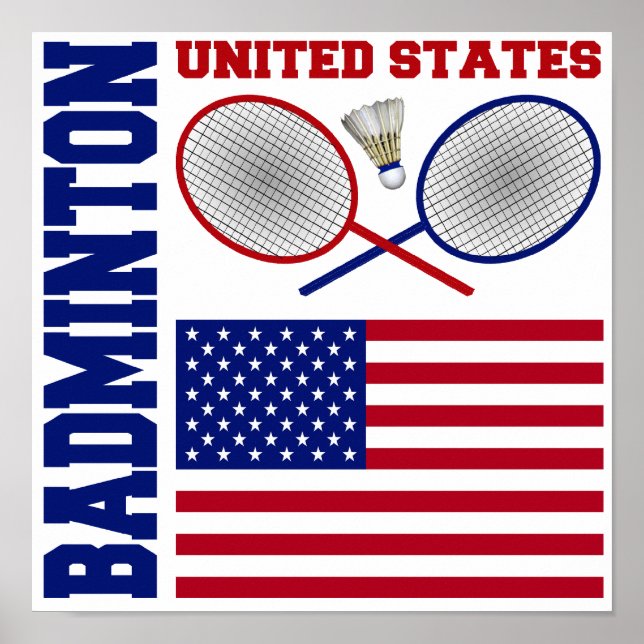 United Stater Badminton Poster (Framsidan)