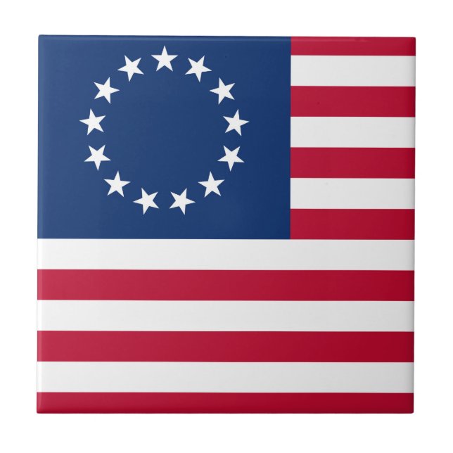 United Stater Betsy Ross Flagga Kakelplatta (Framsidan)