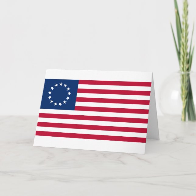 United Stater Betsy Ross Flagga Kort (Framsida)