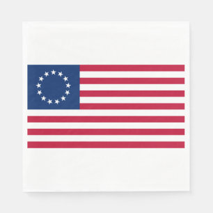 United Stater Betsy Ross Flagga Pappersservett