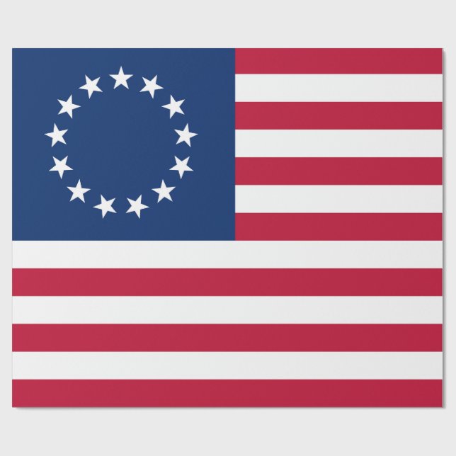 United Stater Betsy Ross Flagga Presentpapper (Platt)
