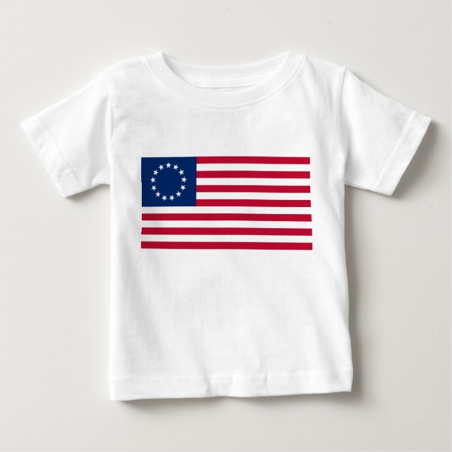 United Stater Betsy Ross Flagga T Shirt (Framsida)